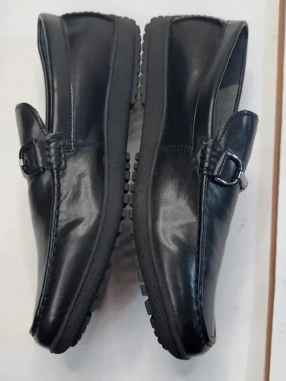 Steve Madden P-Pellea PU Uppers Slip-on Rubber Soles Loafers Black Size 10M